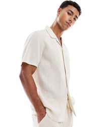 New Look - Crinkle Revere Shirt Co-ord - Lyst