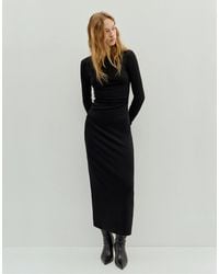 Pull&Bear - – gerafftes midikleid - Lyst