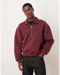 ASOS - – kastiges, locker geschnittenes sweatshirt aus neoprenartigem stoff - Lyst