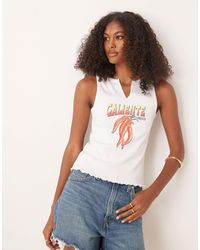 ASOS - Asos Deisgn Rib Vest With Chilli Graphic - Lyst