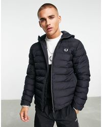 Fred Perry - Hooded Padded Coat - Lyst