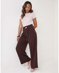 Threadbare - Pleated Wide Leg Trousers - Lyst