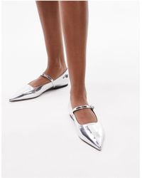 TOPSHOP - Ava Pointed Toe Ballet Flat Shoe - Lyst