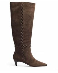 NA-KD - Suede Knot Detail Boots - Lyst
