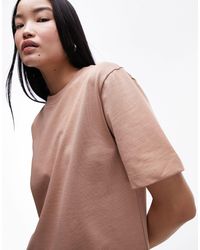 TOPSHOP - T-shirt premium basic colore a maniche corte - Lyst