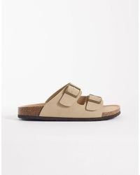ASOS - Two Strap Sandals With Cork Sole - Lyst