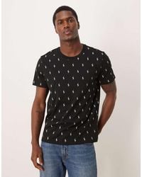 Polo Ralph Lauren - All Over Icon Logo Liquid Cotton Lounge T-shirt - Lyst