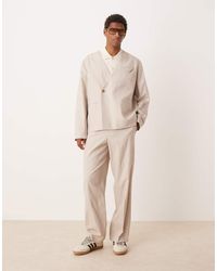 ASOS - Pantalon Met Wijde Pijpen Van Linnenmix - Lyst