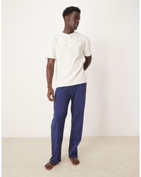 ASOS - Pyjamaset Met Henley-Hals - Lyst