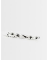 ASOS - Engraved Line Tie Bar - Lyst