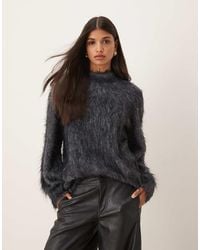 ASOS - Knitted Extreme Eyelash Crew Neck Jumper - Lyst