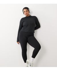 4505 - Curve Icon Zip Up Studio Long Sleeve Top - Lyst