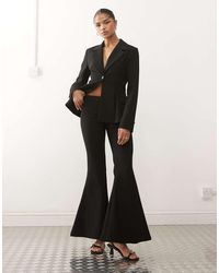 Monki - exaggerated Flare Trouser Suit Co-ord - Lyst