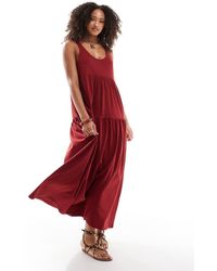 ASOS - Scoop Tiered Trapeze Maxi Dress - Lyst