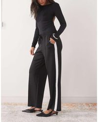 Noisy May - Straight Leg Jersey Trouser - Lyst