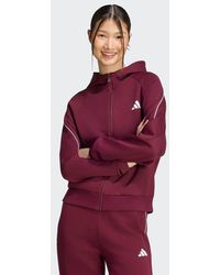 adidas Originals - Stadium Small Logo Full Zip Hoodie - Lyst