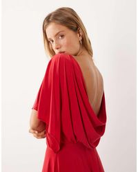 Miss Selfridge - Mini Dress With Low Cowl Back - Lyst