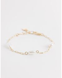 ASOS - Pack Of Two Bracelets With Faux Pearl Design - Lyst