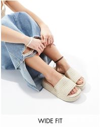 ASOS - Wide fit – jordyn – espadrilles-sandalen - Lyst