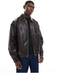 ASOS - Bomberjack Van Imitatieleer - Lyst