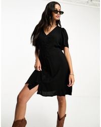 Vero Moda - Button Through Mini Skater Dress - Lyst