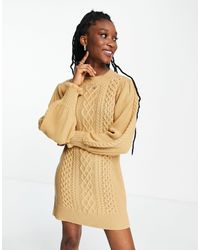 Miss Selfridge Knitted Cable Mini Dress - Multicolour