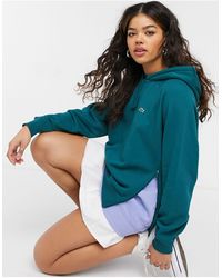 Lacoste Худи Зеленого Цвета С Ярусной Отделкой -зеленый Цвет