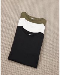 ASOS - – 3er-pack körperbetonte basic-t-shirts - Lyst