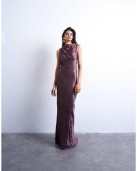 TOPSHOP - Bias Ruched Arm Hole Maxi Occasion Dress - Lyst