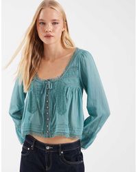 Free People - Long Sleeve Evermore Blouse - Lyst