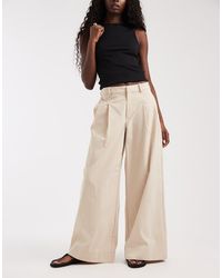 Vero Moda - Deep Pleat Detail Wide Leg Tailored Trouser - Lyst