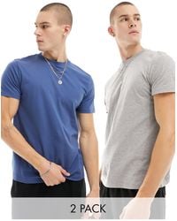 ASOS - 2 Pack Crew Neck Short Sleeved T-shirts - Lyst