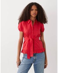 Motel - Closie Puff Sleeve Blouse - Lyst
