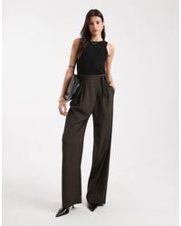 ASOS - Asos Design Tall Tailored Wide Leg Pants With Wrap Tie Detail - Lyst