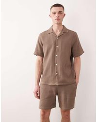 Only & Sons - Short Met Wafelstructuur - Lyst