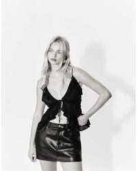 Stradivarius - – d62 – mini-skort - Lyst