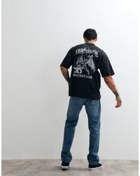 AllSaints - Repeat Short Sleeve Graphic Logo T-shirt With Back Print - Lyst