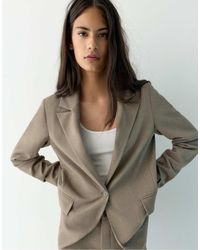 Pull&Bear - Blazer classique - marron taupe - Lyst