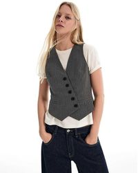 Bershka - Striped Gilet - Lyst