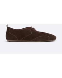 Stradivarius - Leather Sneaker-ballerinas With Elastic Strap - Lyst