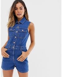 guess bria denim jumpsuit