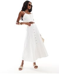 River Island - Denim Crop Cami Top Co-Ord - Lyst