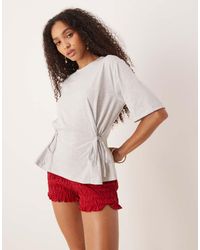 ASOS - Oversized T Shirt With Tie Detail - Lyst