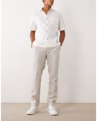 Mango - 100% Linen Straight Fit Tailored Trouser - Lyst