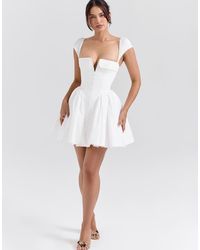 House Of Cb - Florence Cotton Corset Mini Dress - Lyst