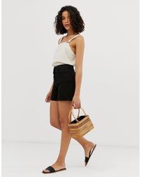ASOS Short mom en toile - Noir