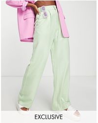 Pantaloni sartoriali ampi lilla di Stradivarius in Viola | Lyst