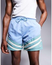Alma de Ace - Pantalones Cortos Azules Con Diseño Color Block De - Lyst
