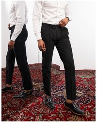 Noak - 'camden' Slim Premium Fabric Suit Trousers - Lyst