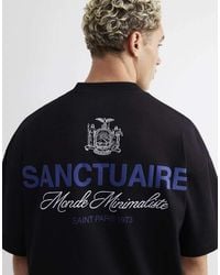 River Island - Oversized Fit Sanctuaire Crest T-Shirt - Lyst
